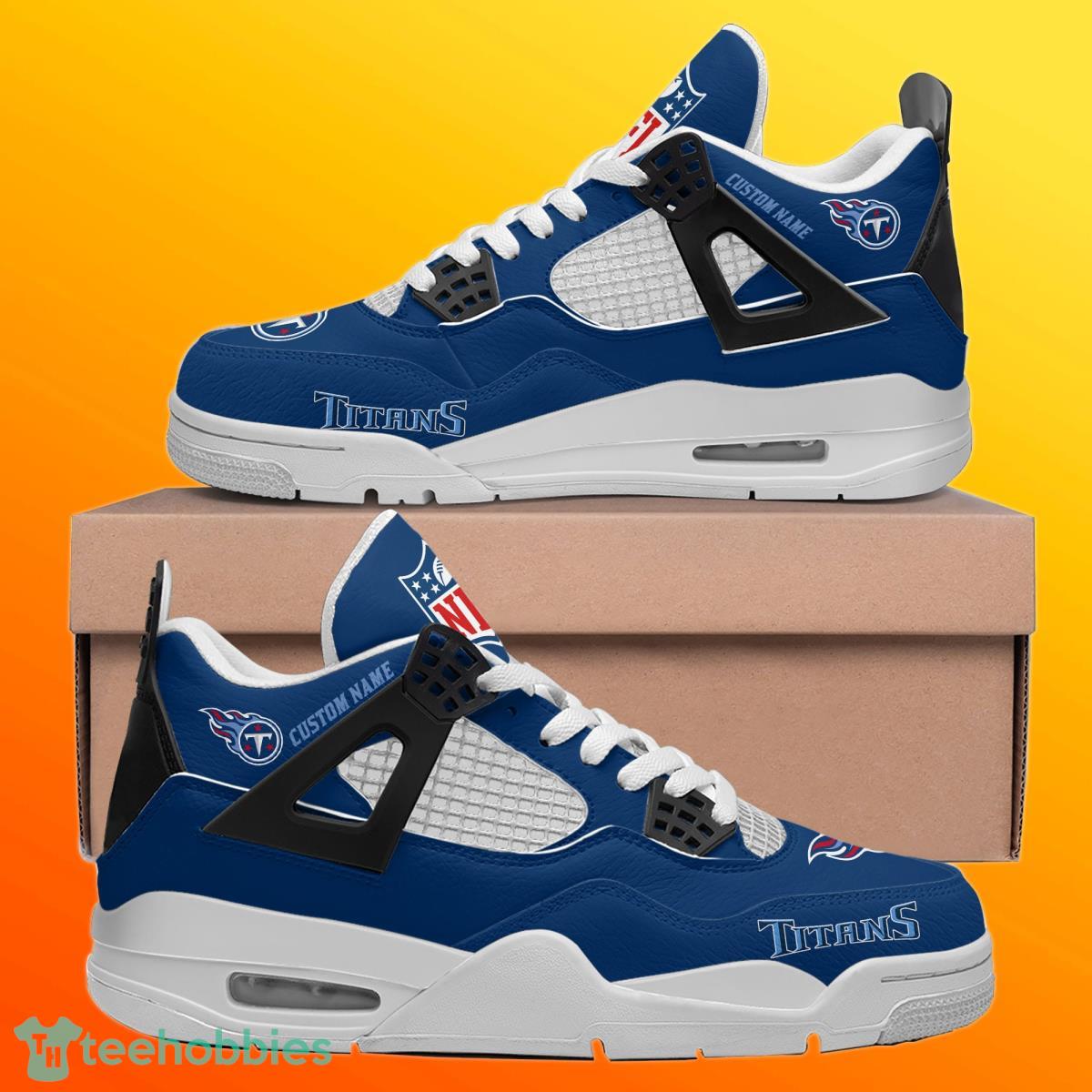 NFL Tennessee Titans Custom Name Navy Blue Max Soul Shoes Gift For Fans