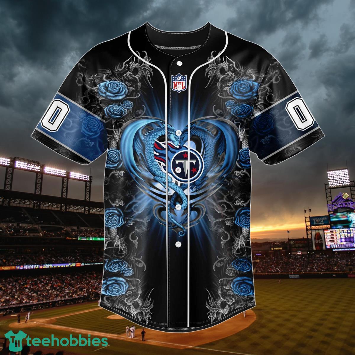 Tennessee Titans NFL Custom Name Baseball Jersey Shirt Gift For