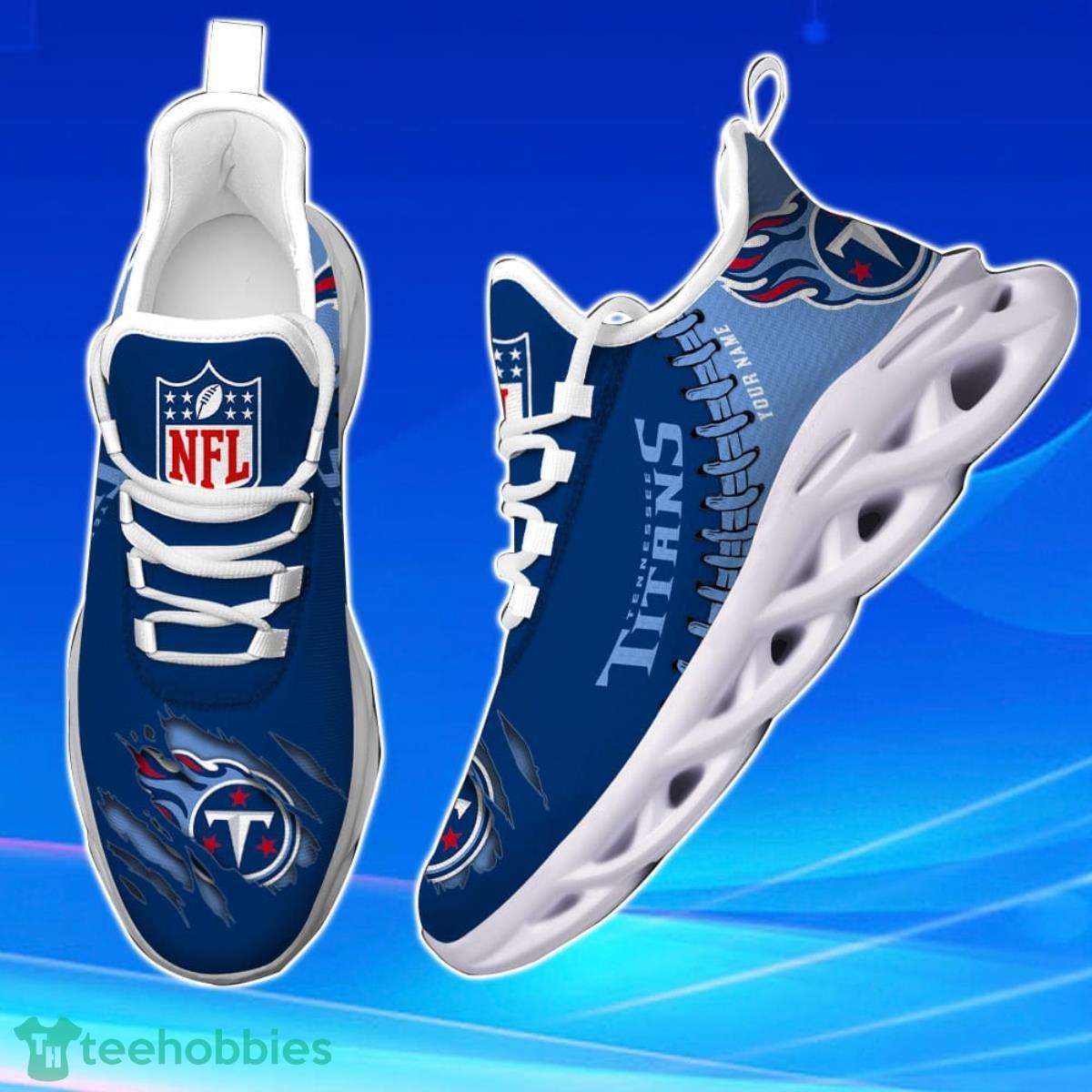 NFL Tennessee Titans Custom Name Net Pattern Max Soul Shoes Gift