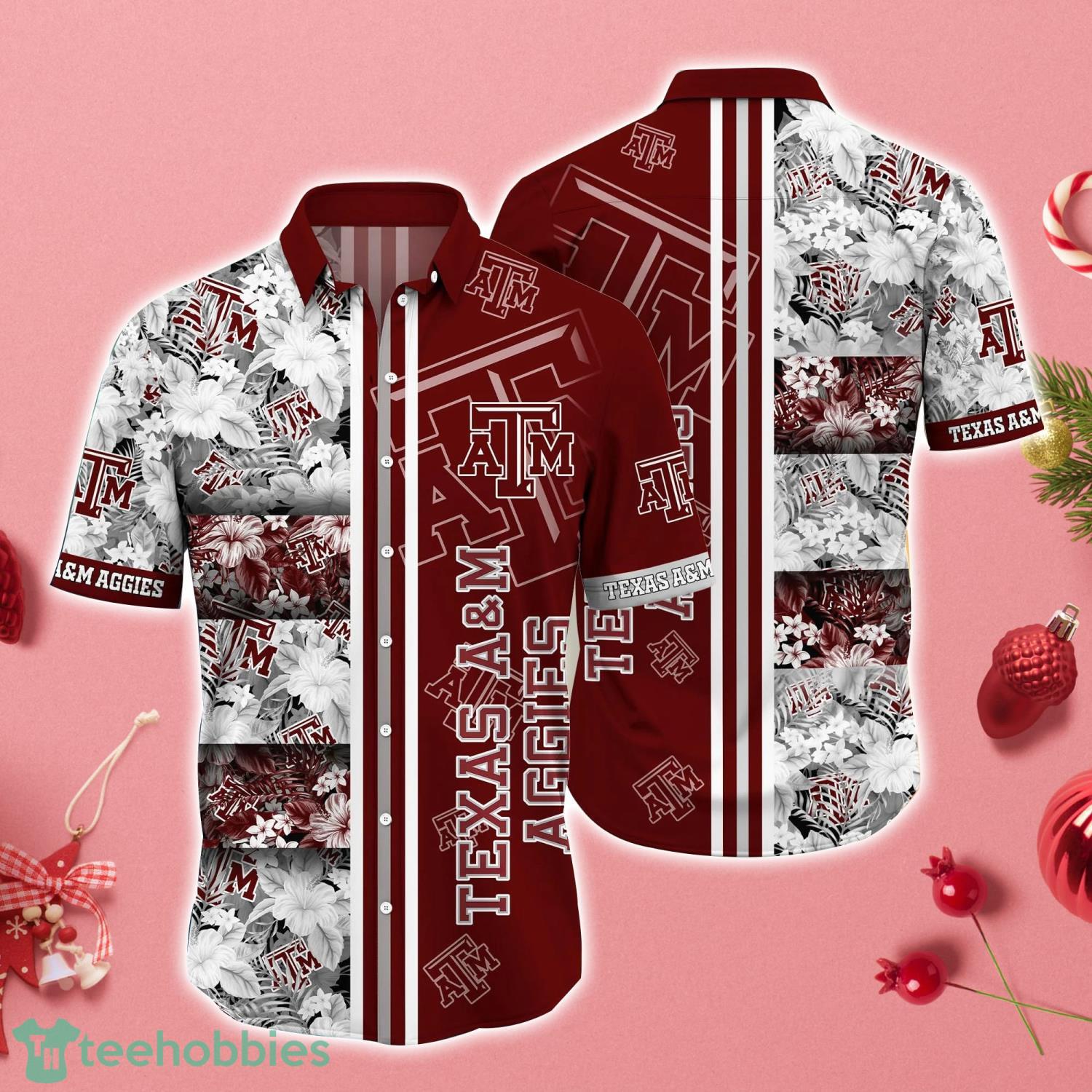 Texas A&M Aggies Floral Tropical Hawaiian Shirt