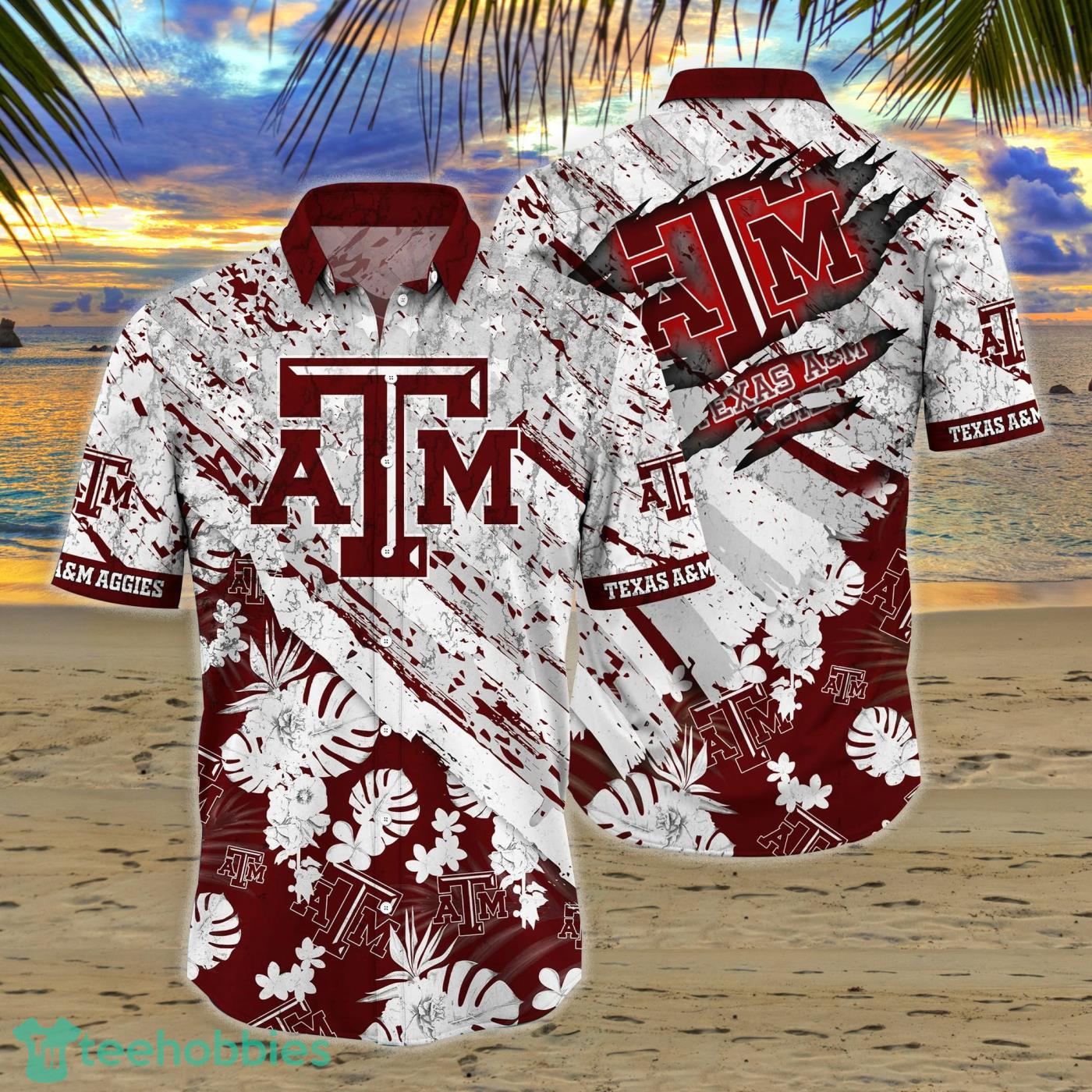 Texas A&M Aggies Floral Tropical Hawaiian Shirt