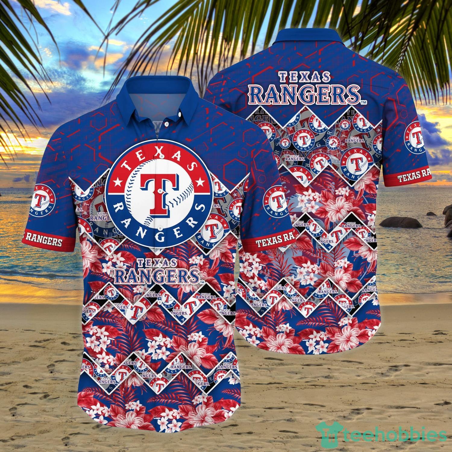 Texas Rangers Style Set 3D Hawaiian Shirt And Short Gift For Men