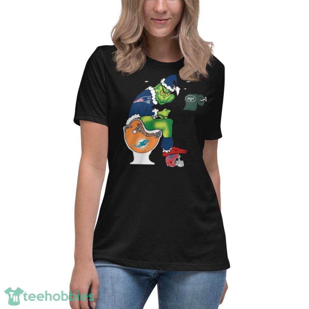 Buffalo Bills Grinch Sitting On Miami Dolphins Toilet And Step On New  England Patriots Helmet Shirt - Yumtshirt