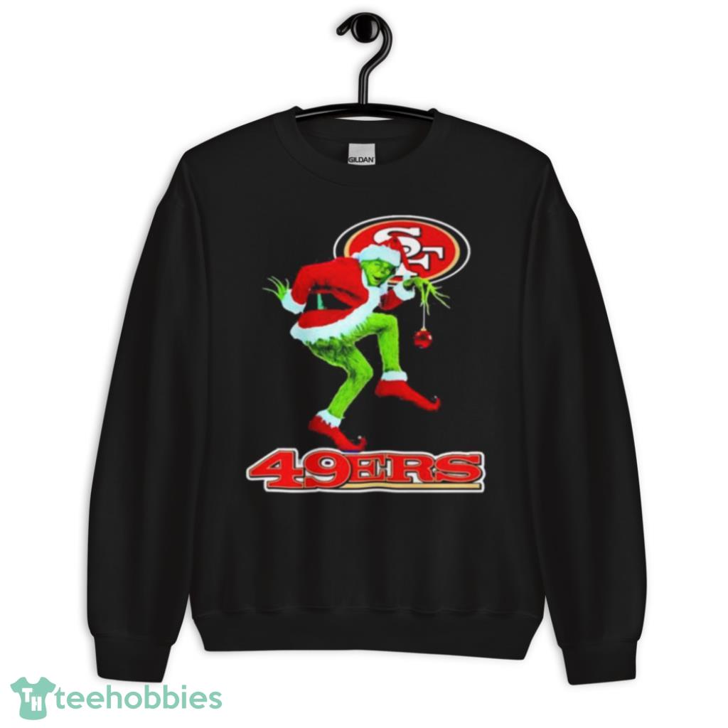 Grinch San Francisco 49ers 3D Ugly Christmas Sweater - T-shirts