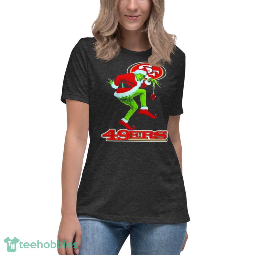 The Grinch Santa San Francisco 49ers Christmas shirt, hoodie, tank top,  sweater and long sleeve t-shirt