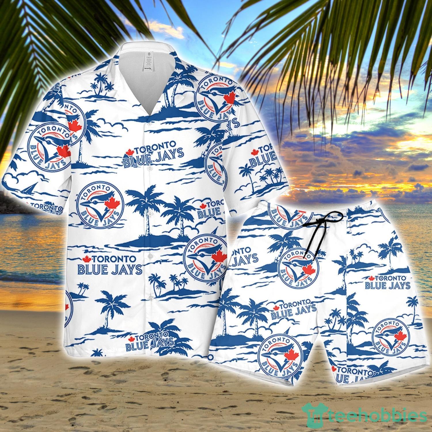 Toronto Blue Jays Tropical Floral Custom Name Aloha Hawaiian Shirt