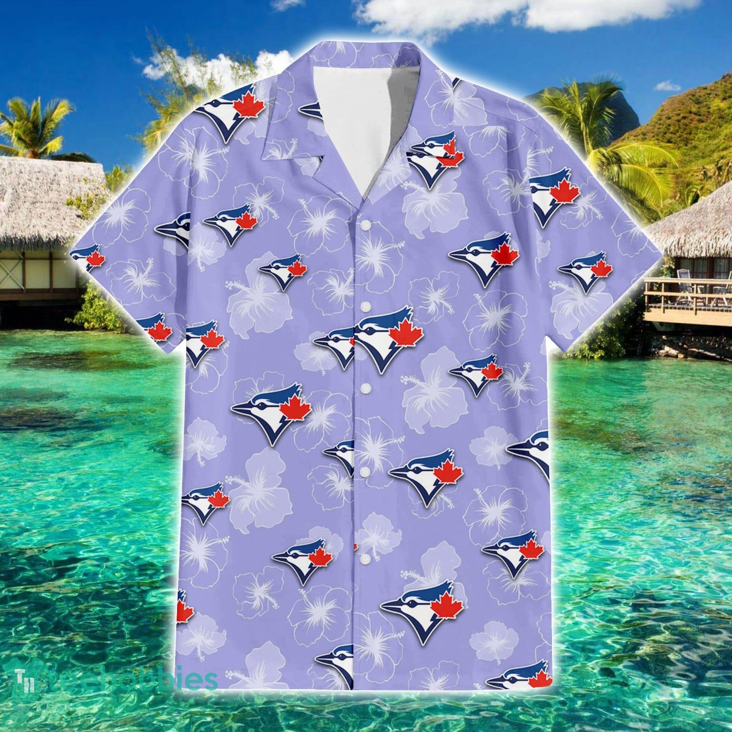 Toronto Blue Jays Floral Violet Hawaiian Shirt For Men And Women Product Photo 2
