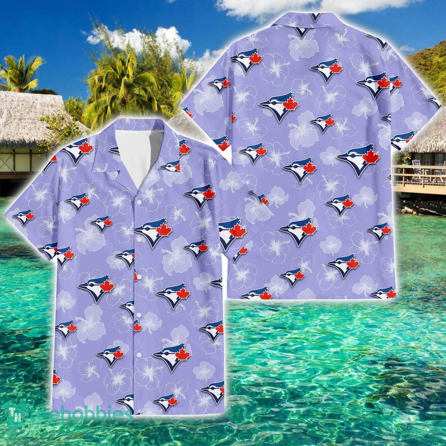 Toronto Blue Jays Floral Violet Hawaiian Shirt For Men And Women Product Photo 1