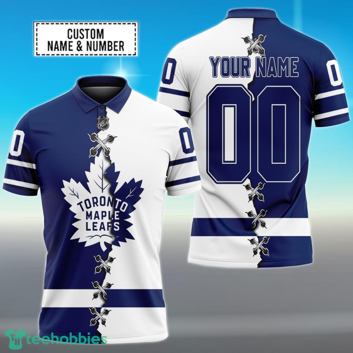 Toronto Maple Leafs Personalized Name NHL Mix Jersey Polo Shirt Best Gift For Fans Product Photo 1