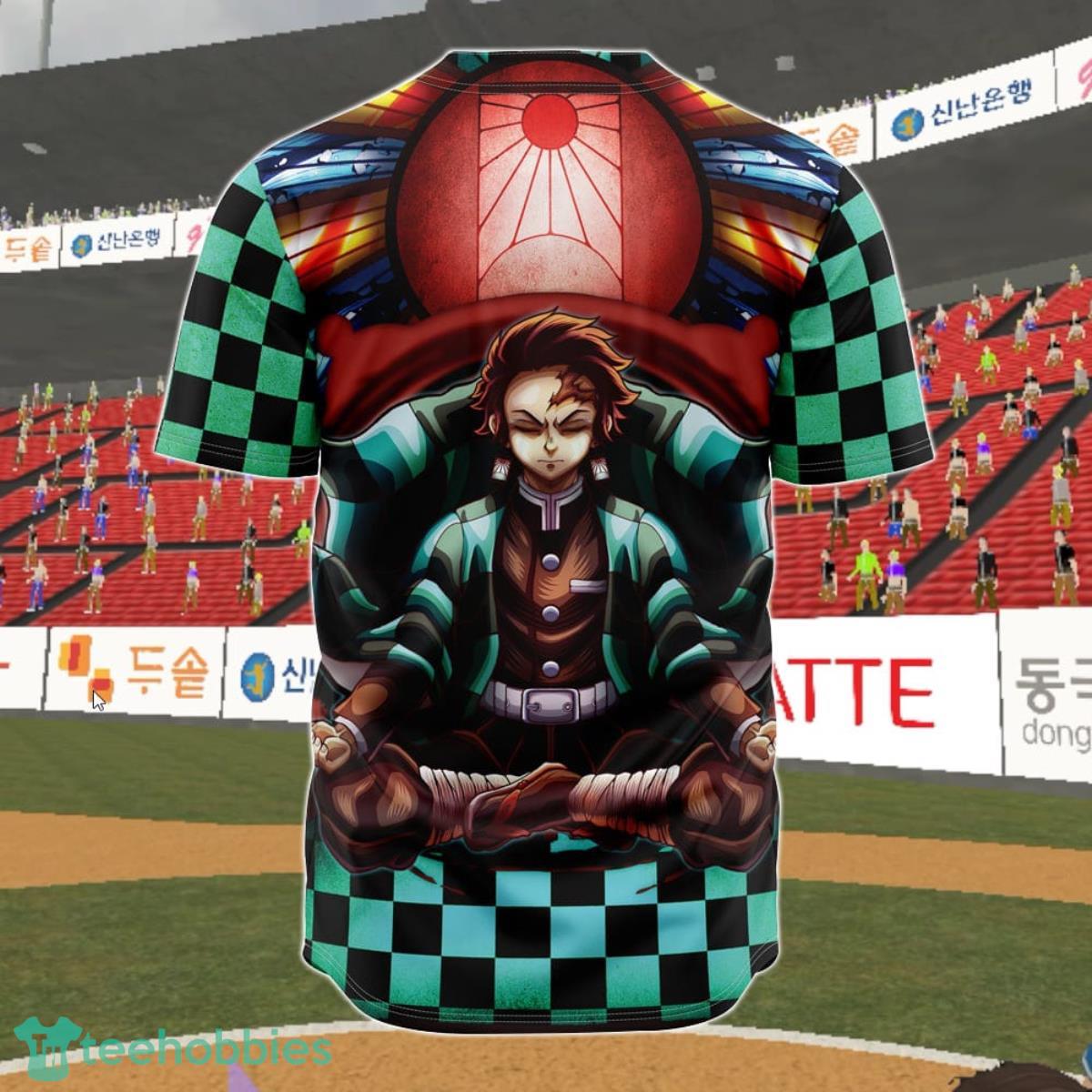 Trippy Kamado Tanjiro Demon Slayer Baseball Jersey Product Photo 2