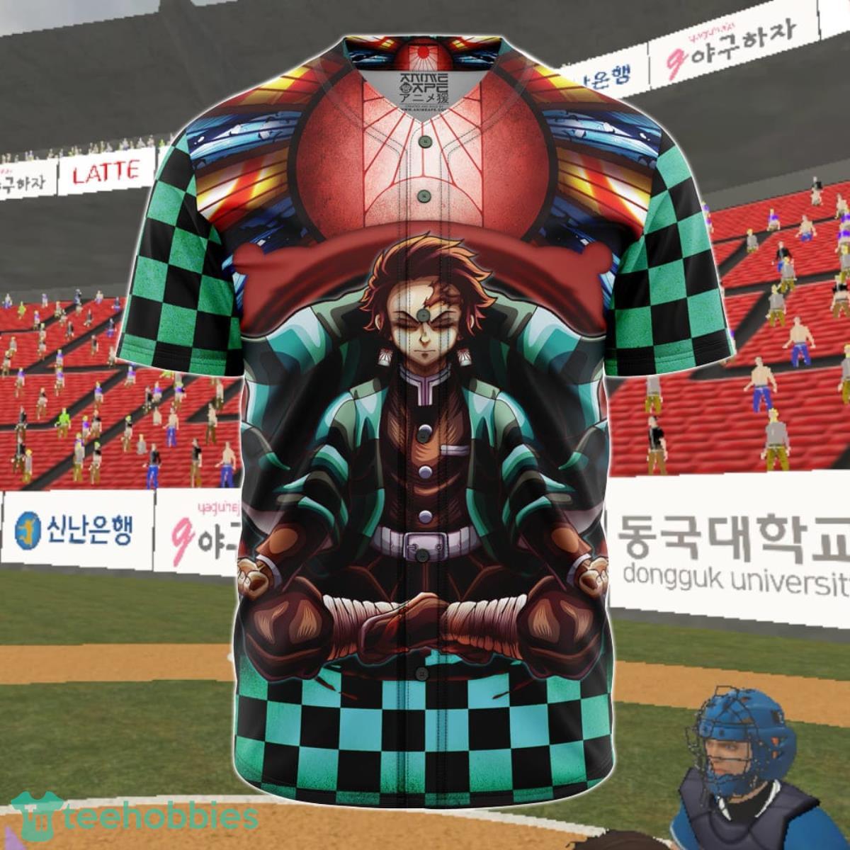Trippy Kamado Tanjiro Demon Slayer Baseball Jersey Product Photo 1
