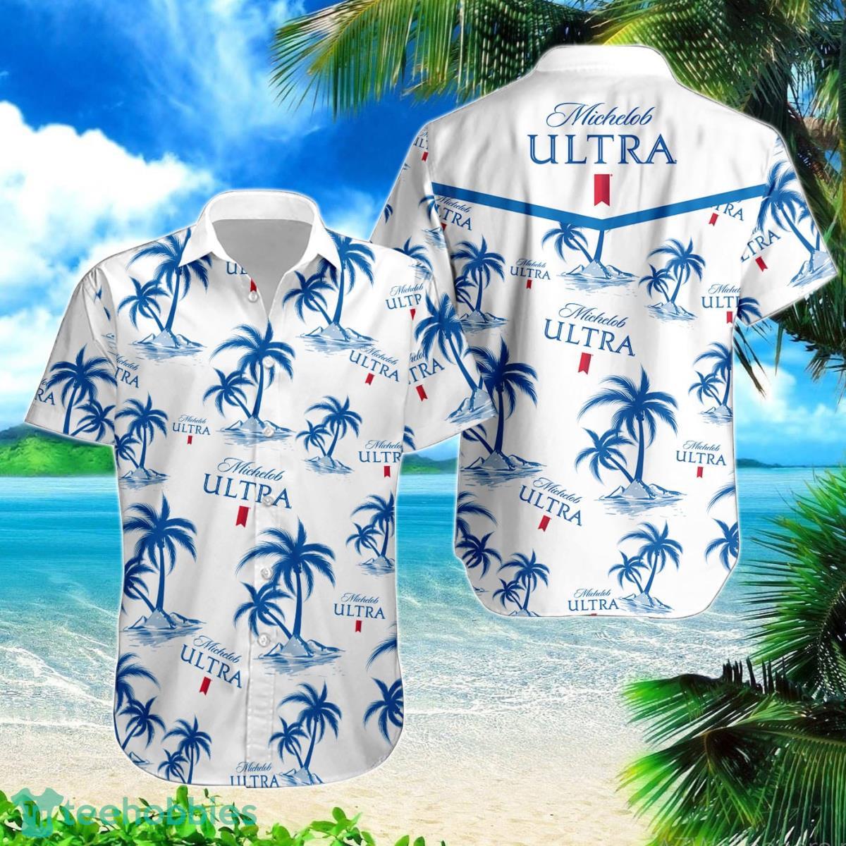 Tropical Michelob Ultra Button Hawaiian Shirt Product Photo 1