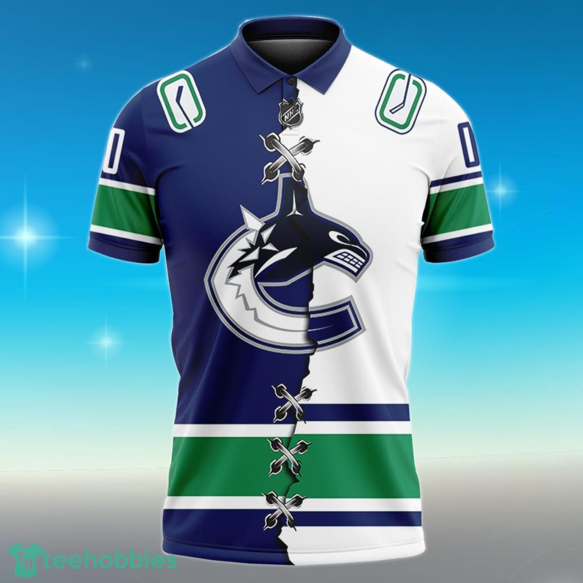 Vancouver Canucks Personalized Name NHL Mix Jersey Polo Shirt Best Gift For Fans Product Photo 2