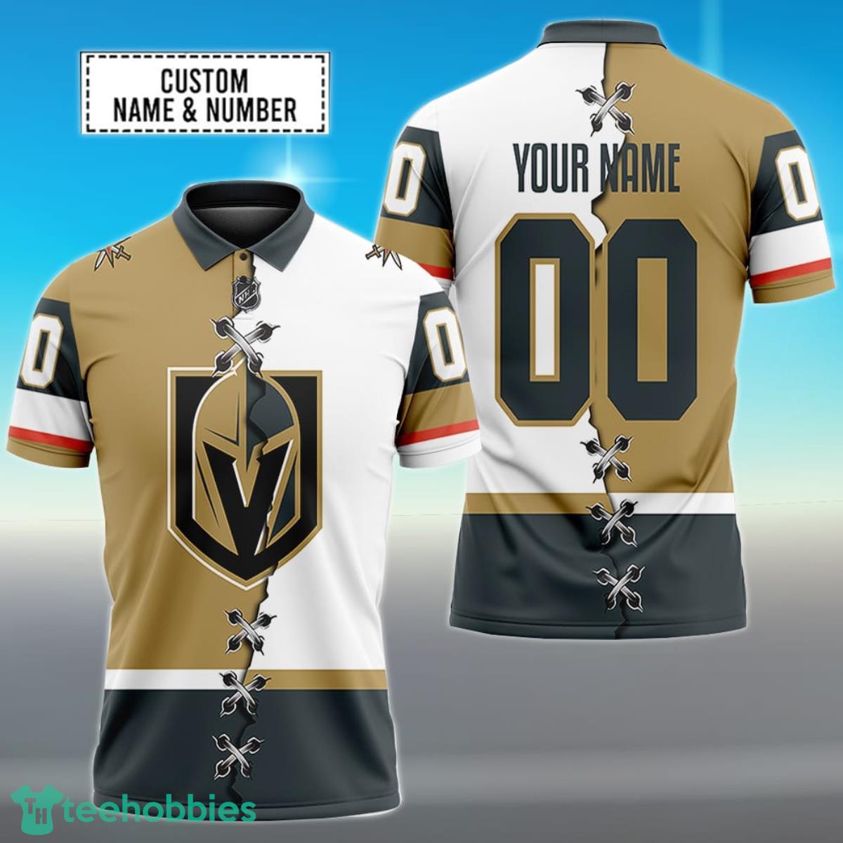Vegas Golden Knights Personalized Name NHL Mix Jersey Polo Shirt Best Gift For Fans Product Photo 1