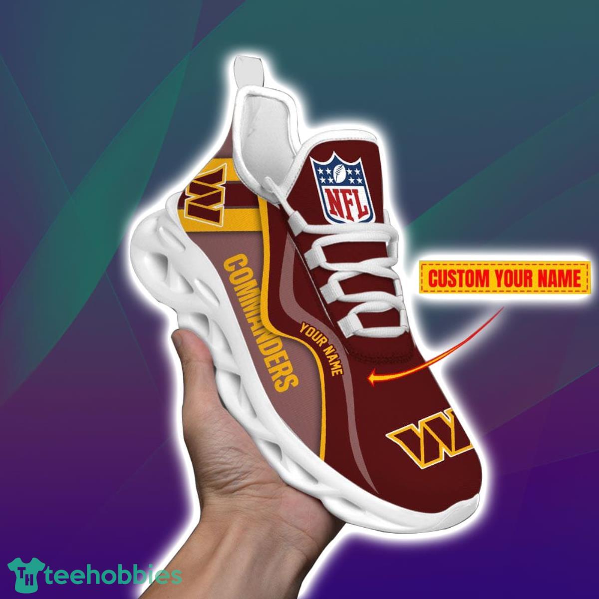 Washington Commanders-NFL Custom Name Max Soul Shoes Impressive Gift For Men And Women Fans Product Photo 2