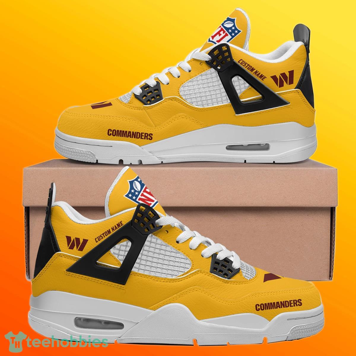 Washington Commanders Personalized Name NFL Air Jordan 4 Trending Sneaker Unique Gift For Fans Product Photo 2