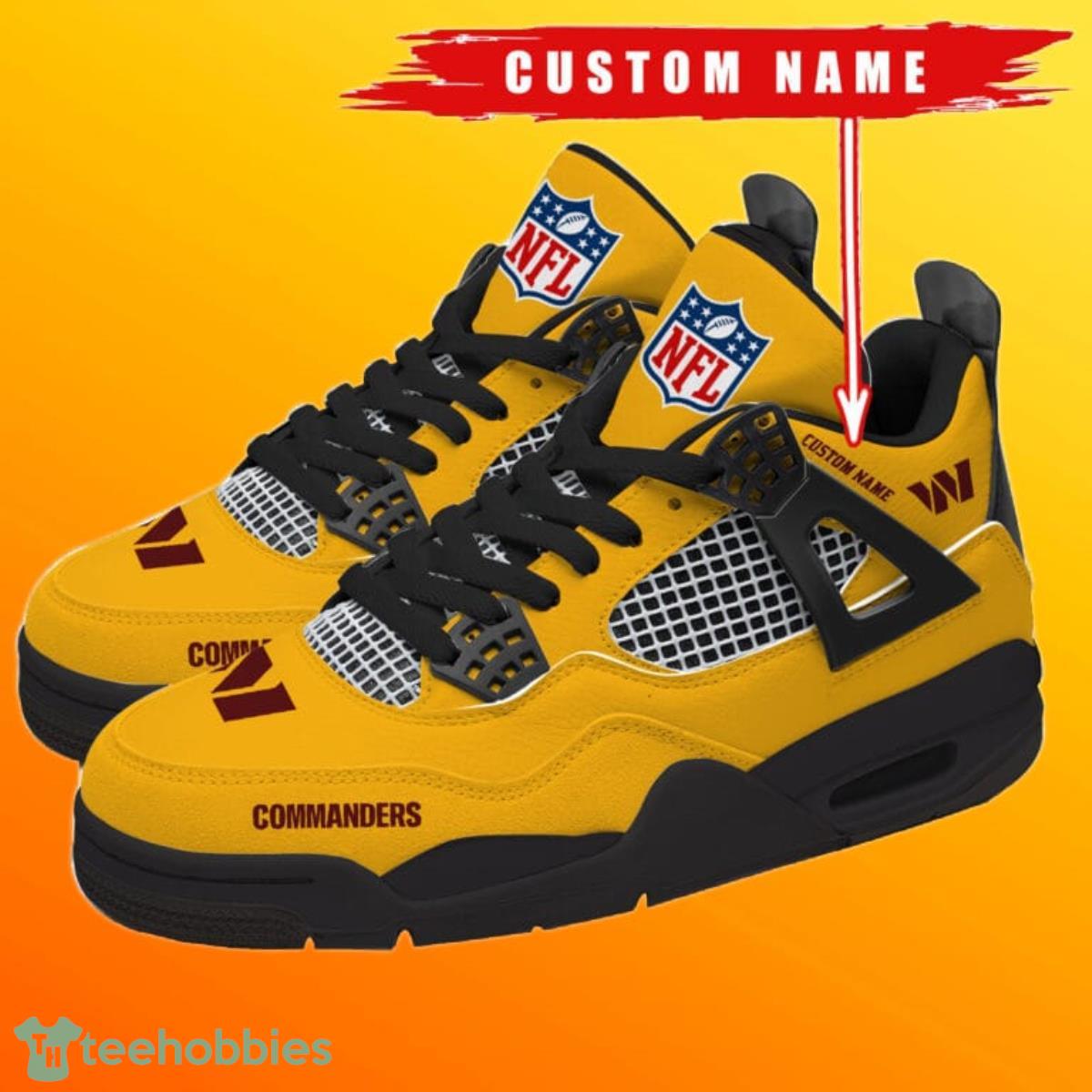 Washington Commanders Personalized Name NFL Air Jordan 4 Trending Sneaker  Unique Gift For Fans