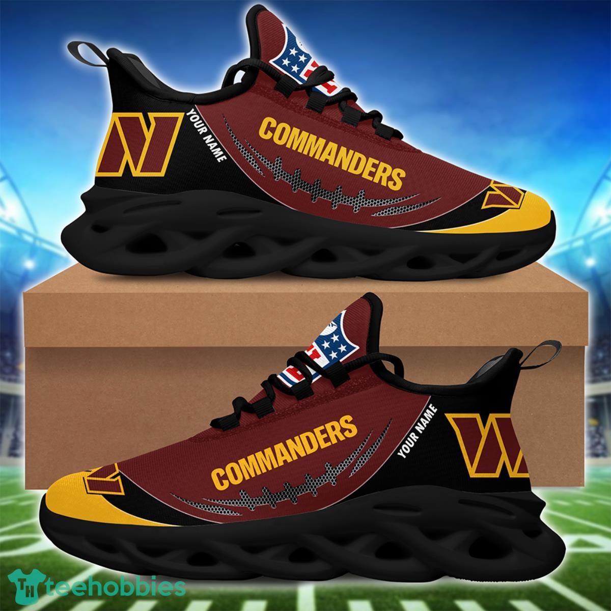 Personalized Name NFL Washington Commanders Flame Logo Max Soul