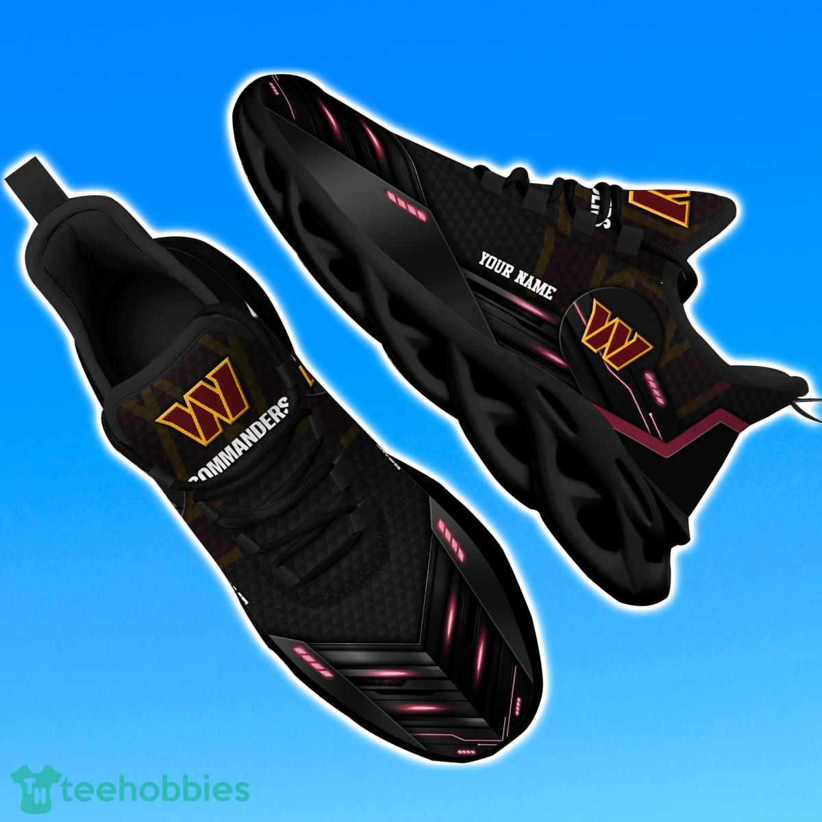 Washington CommandersPersonalized NFL Sport Black Max Soul Shoes Best Gift For Men And Women Fans Product Photo 1
