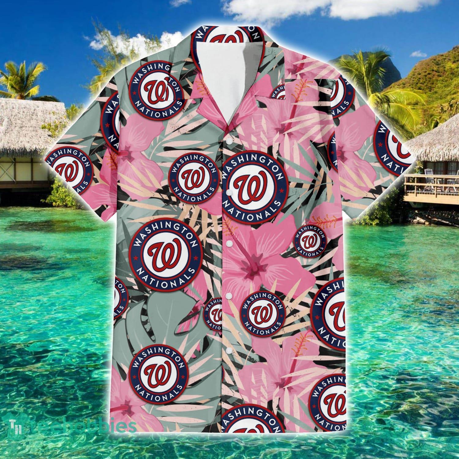Washington Nationals Big Hibiscus Pattern Aloha Hawaiian Shirt Summer Gift Product Photo 2