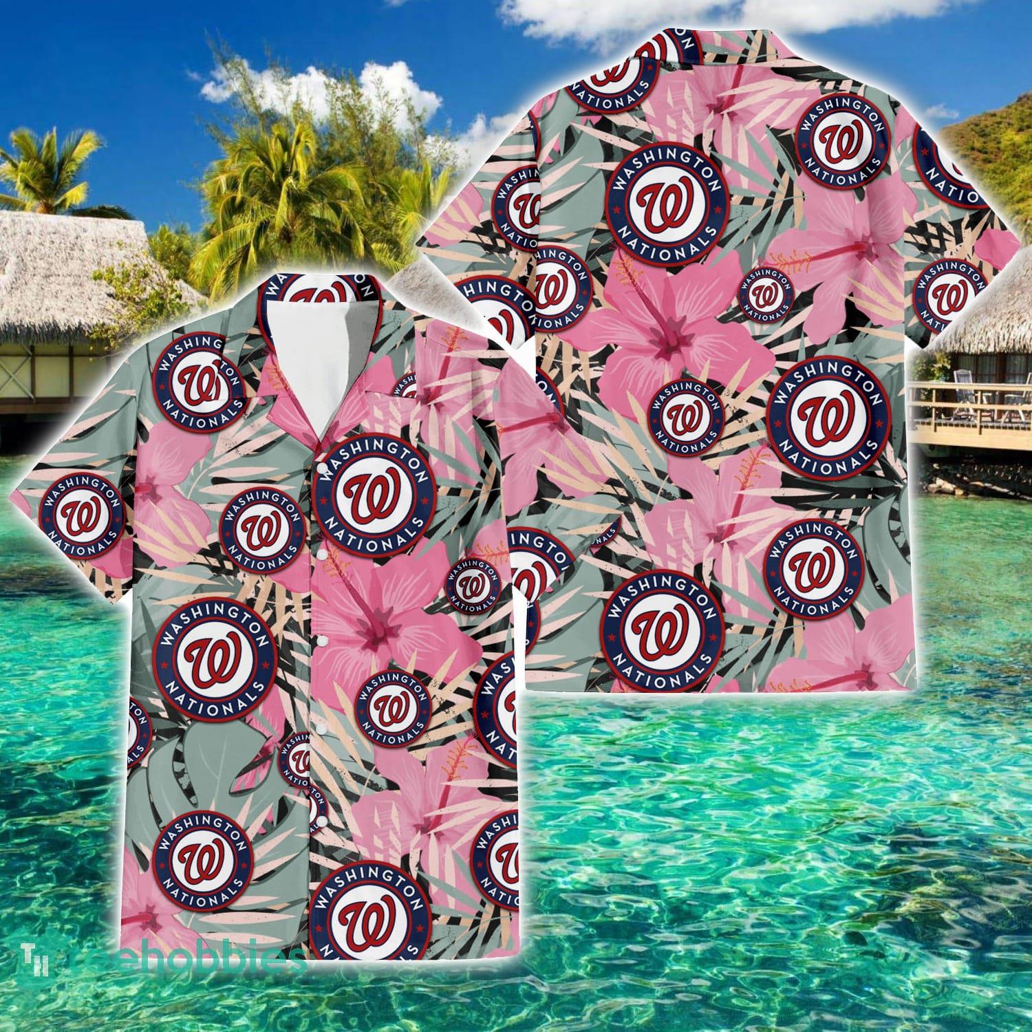 Washington Nationals Big Hibiscus Pattern Aloha Hawaiian Shirt Summer Gift Product Photo 1
