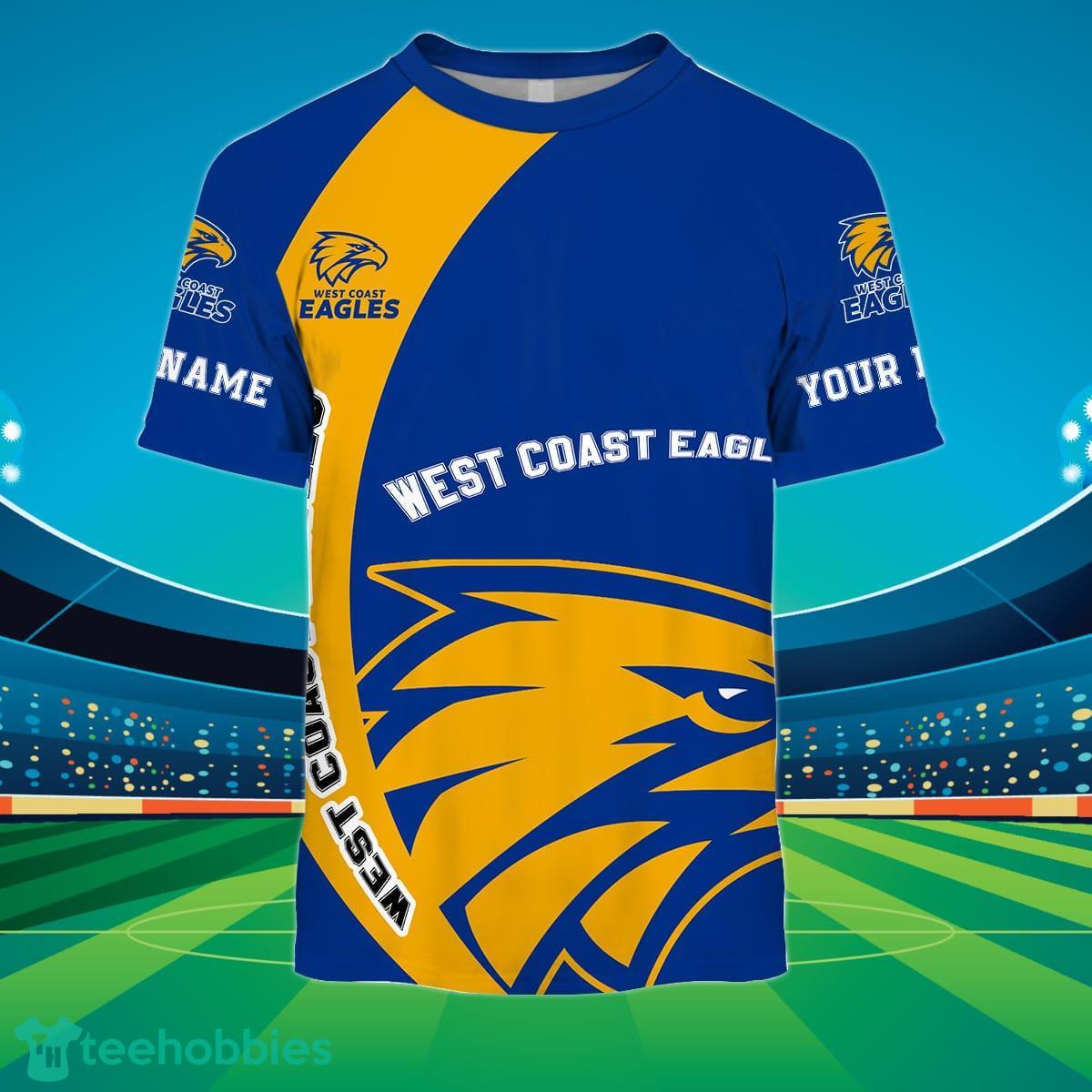West Coast Eagles Custom Name AFL You Laugh I Laugh For Sports Fan 3D Shirt Product Photo 2