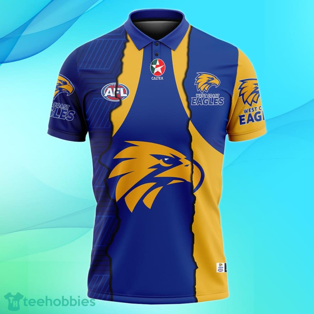 West Coast Eagles Personalized Name & Number AFL Polo Shirt Best Gift For Fans Product Photo 2