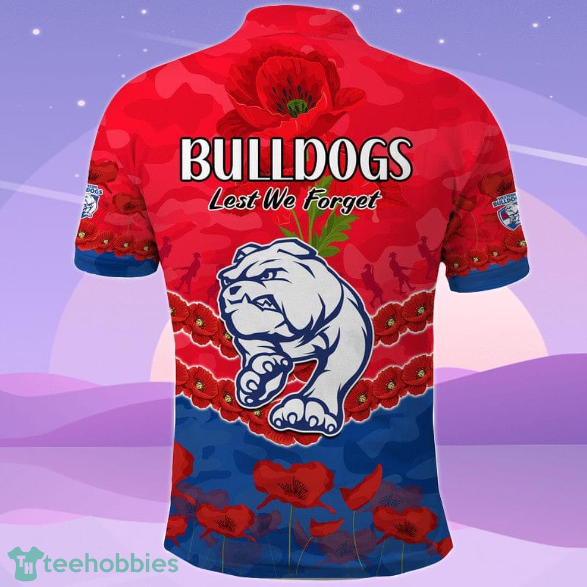 Western Bulldogs Football ANZAC Polo Shirt Lest We Forget Product Photo 2