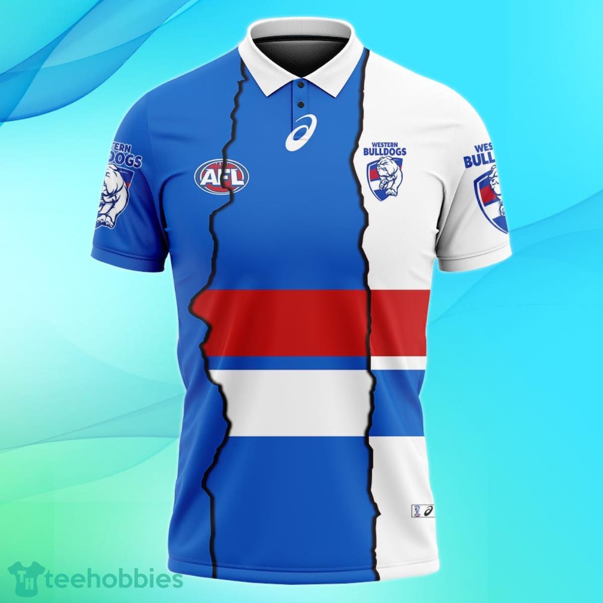 Western Bulldogs Personalized Name & Number AFL Polo Shirt Best Gift For Fans Product Photo 2