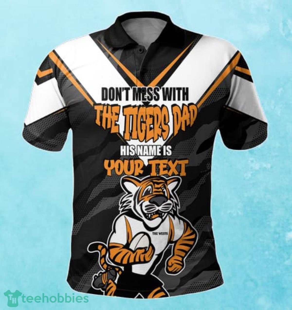 Wests Tigers Custom Name Father’s Day NRL Custom Polo Shirt Best Gift For Fans Product Photo 1