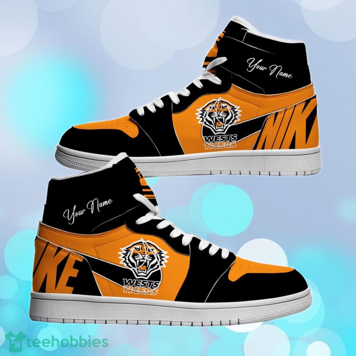 Wests Tigers Custom Name NRL Air Jordan HighTop Best Gift For Fans Product Photo 2
