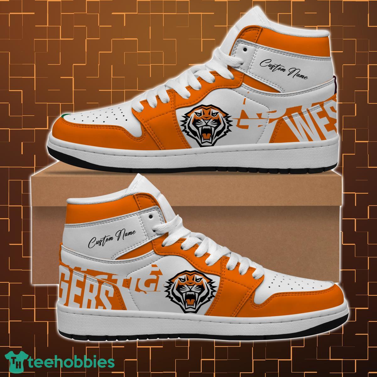 Wests Tigers NRL Air Jordan Hightop Shoes Custom Name For fans Product Photo 1