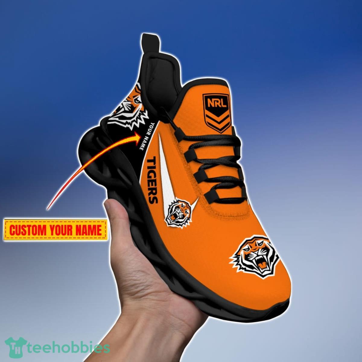 Wests Tigers Personalized Name NRL Max Soul Shoes Gift Fans Product Photo 1