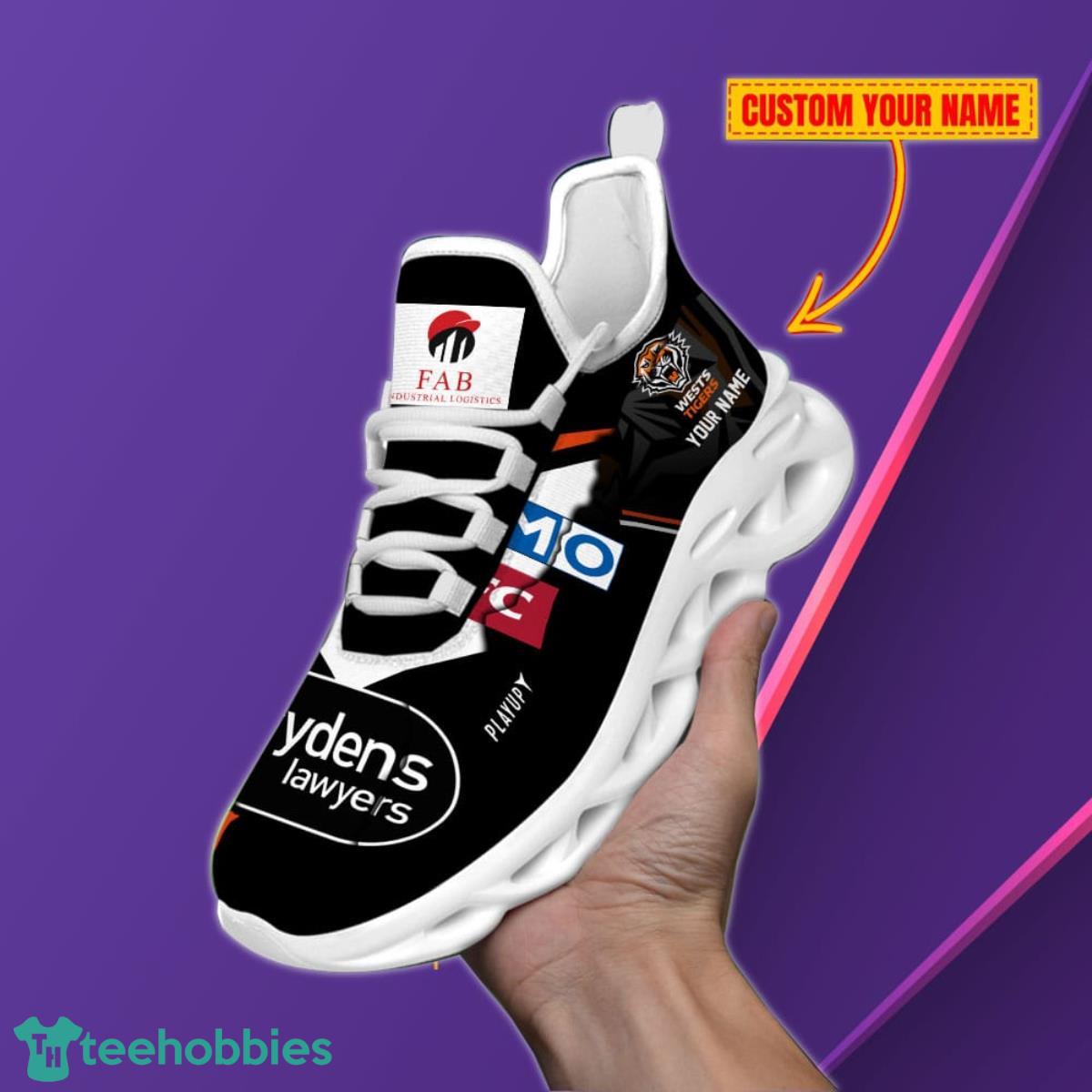 Wests Tigers Personalized Name NRL Max Soul Shoes Unique Gift For Fans Product Photo 2