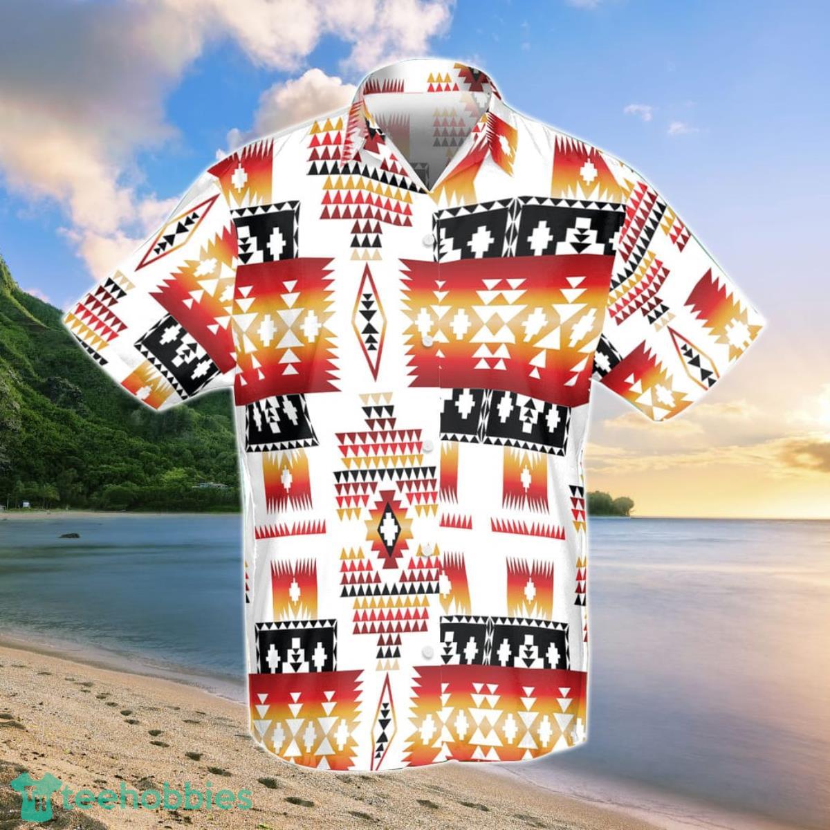 Native American Pattern Hawaiian Shirt Style Gift For Men Women