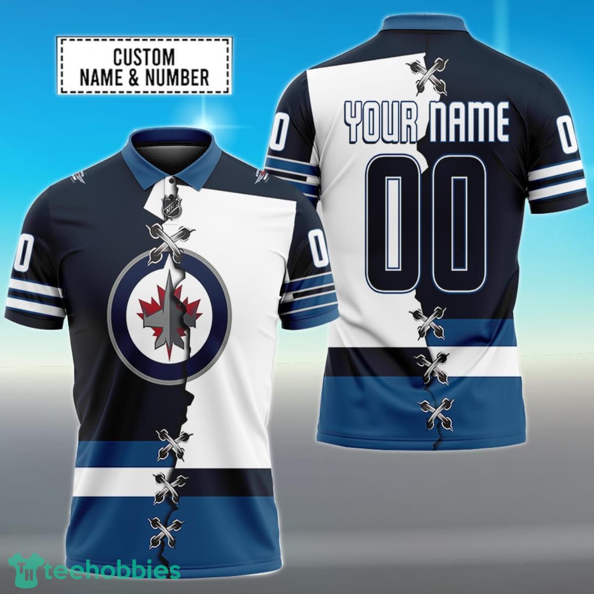 Winnipeg Jets Personalized Name NHL Mix Jersey Polo Shirt Best Gift For Fans Product Photo 1