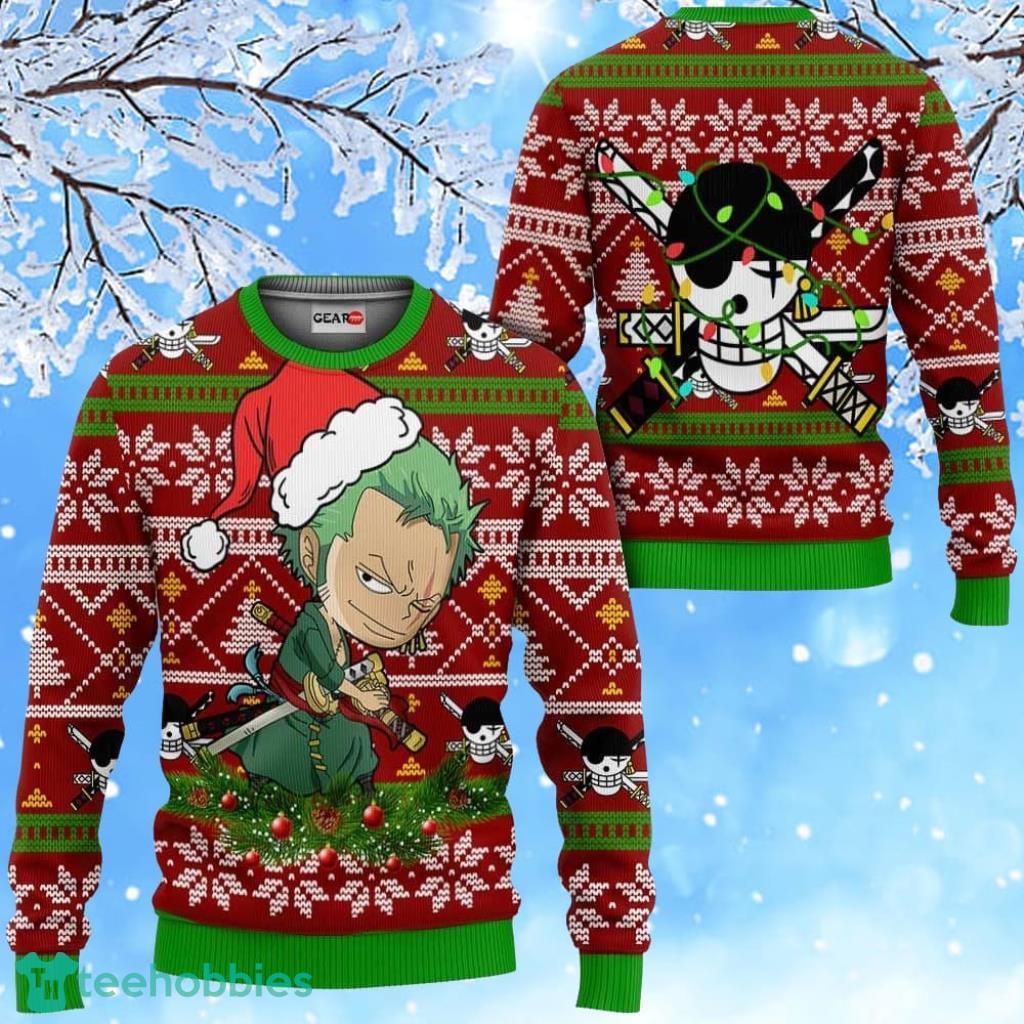 Christmas Zoro One Piece Xmas Men And Women Christmas Gift 3D Ugly Christmas  Sweater - Banantees