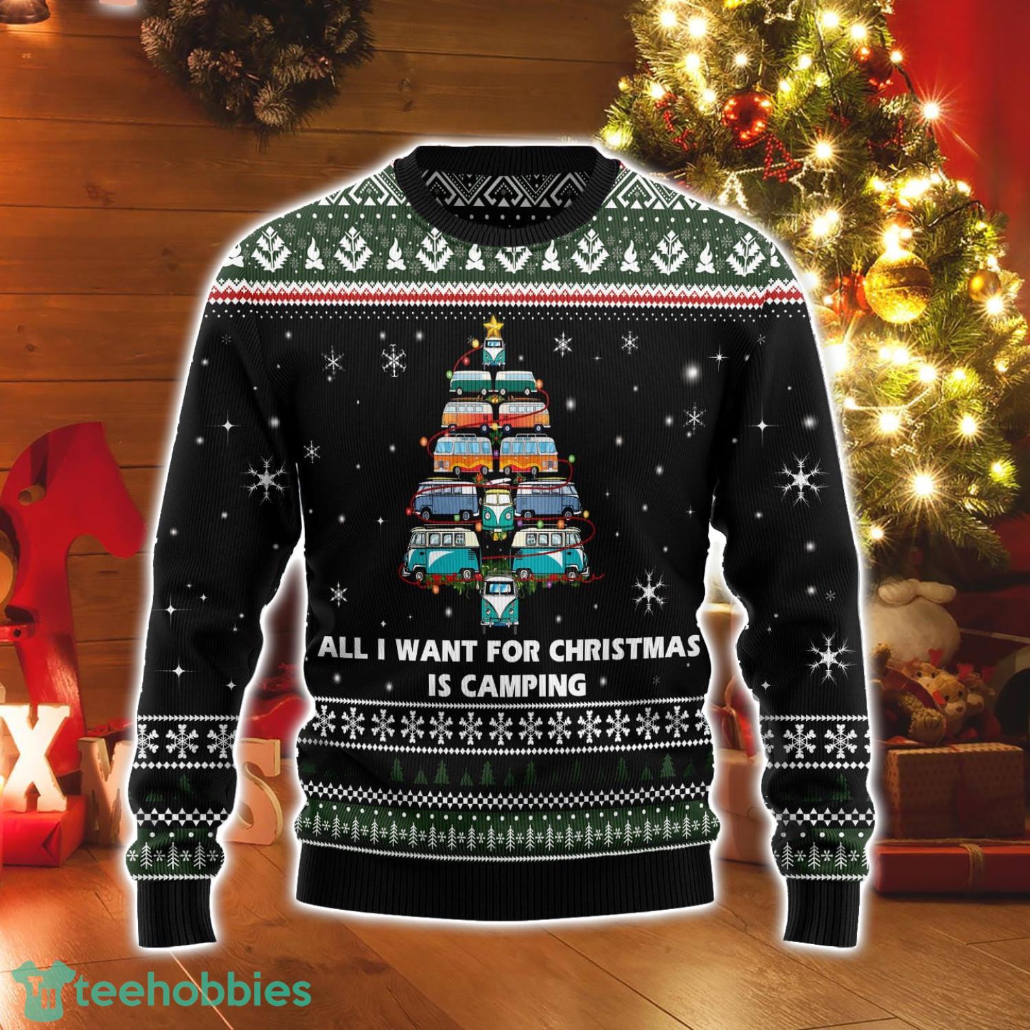 All I Want For Christmas Is Camping Ugly Christmas Sweater Xmas Gift Product Photo 1