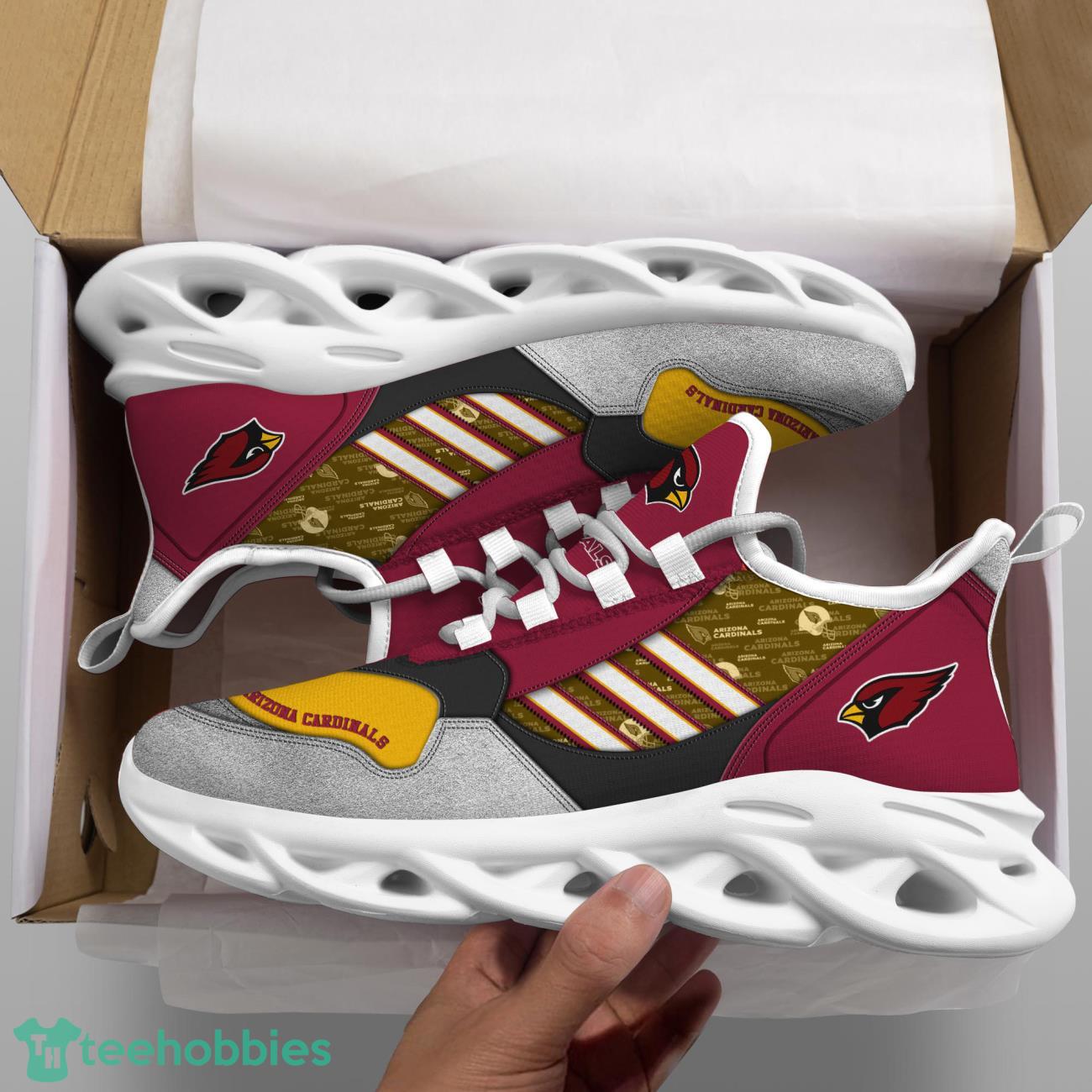 Arizona Cardinals NFL Logo Sport Team Max Soul Shoes Clunky Running Sneakers Product Photo 2
