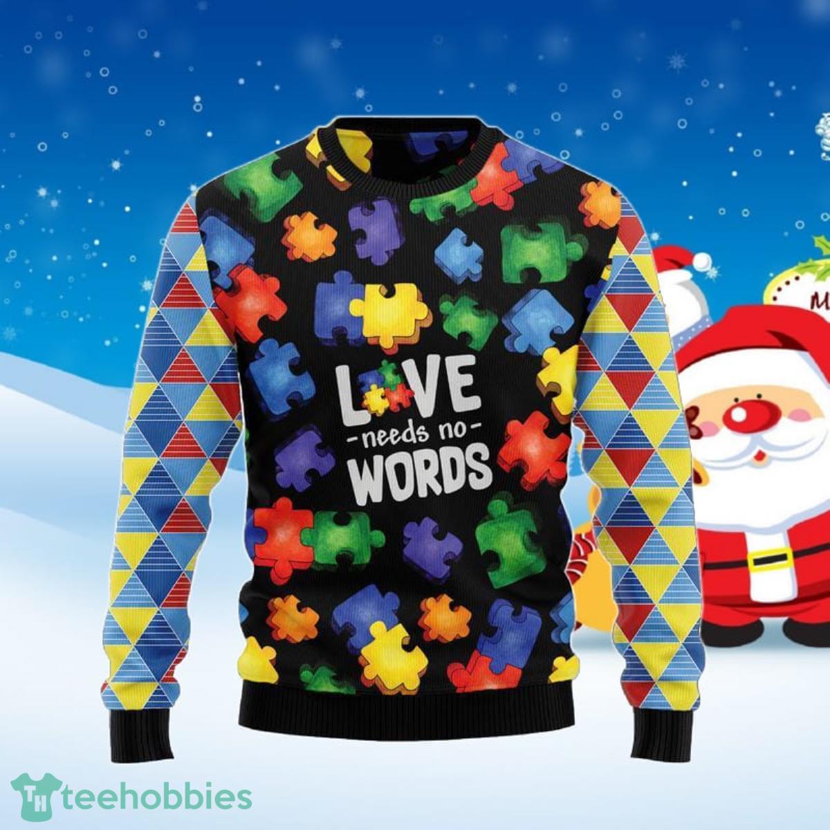 Autism Love Ugly Christmas Sweater Best Gift For Men And Women Product Photo 1