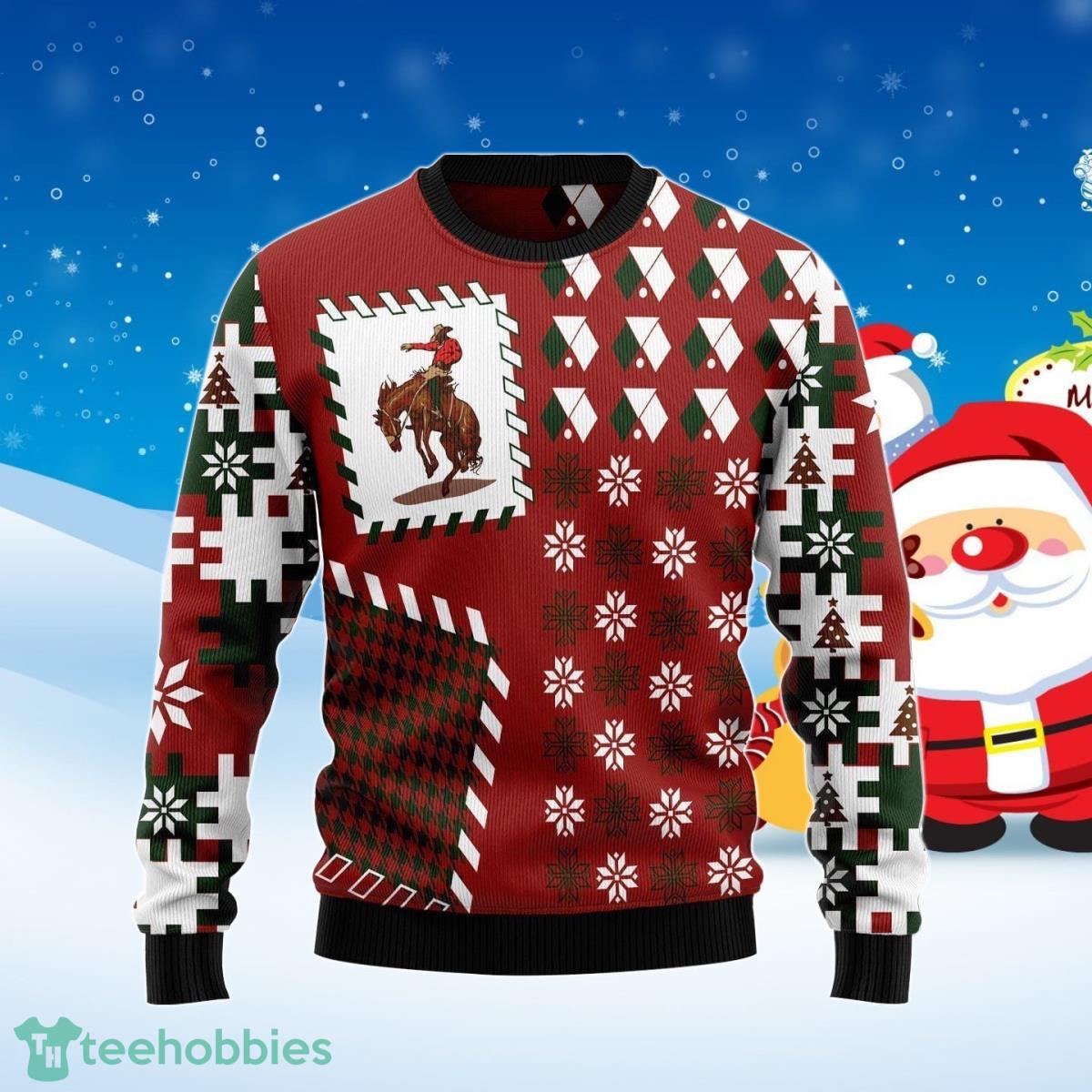 Awesome Cowboy Ugly Christmas Sweater Best Gift For Men And Women Product Photo 1