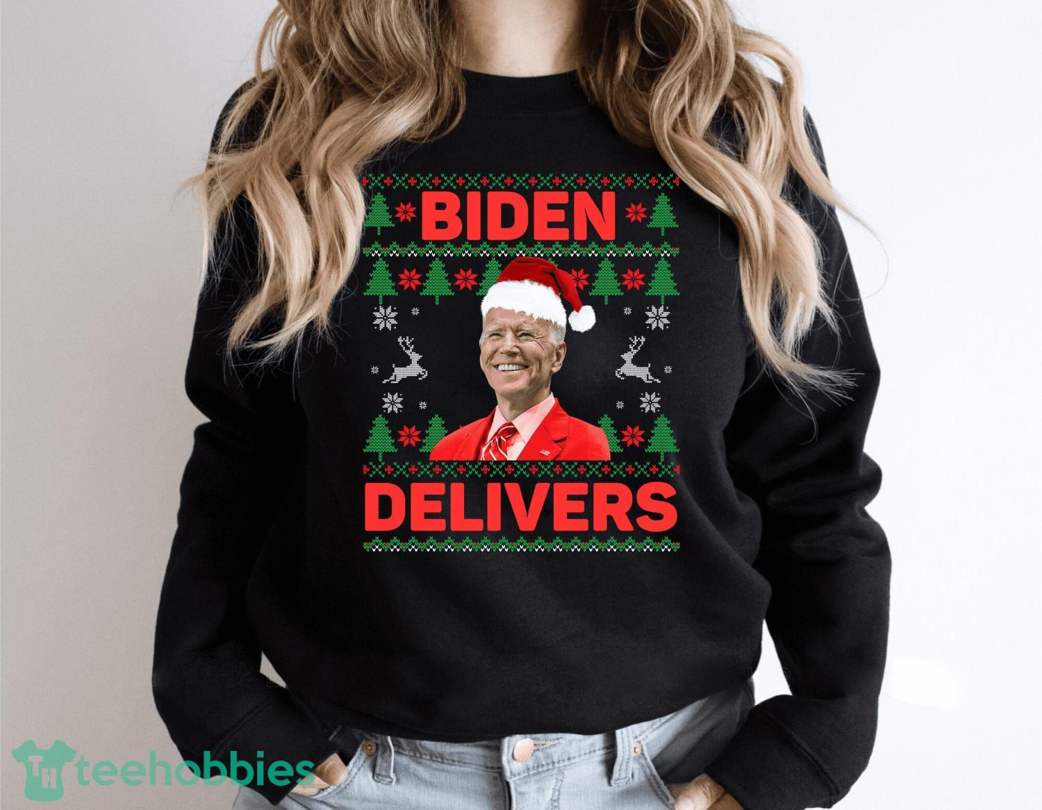 Biden Delivers Santa Joe Biden Christmas Shirt Product Photo 1