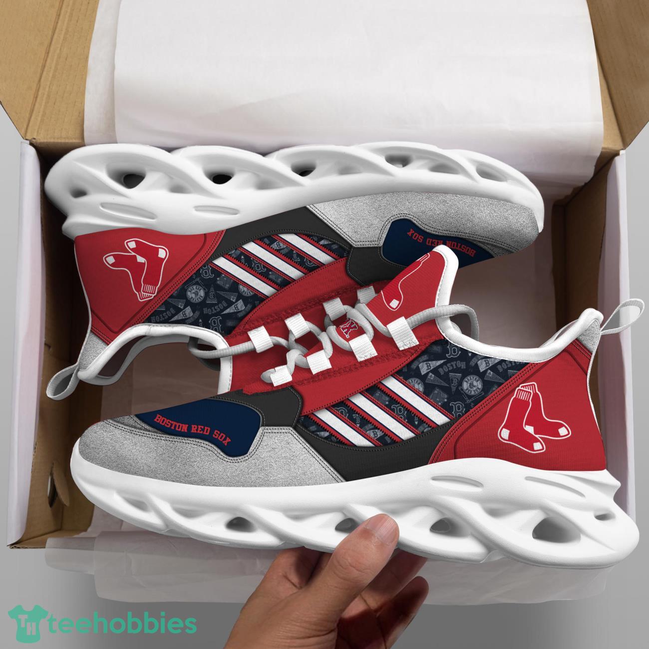 Boston Red Sox MLB Logo Sport Team Max Soul Shoes Clunky Running Sneakers Product Photo 2