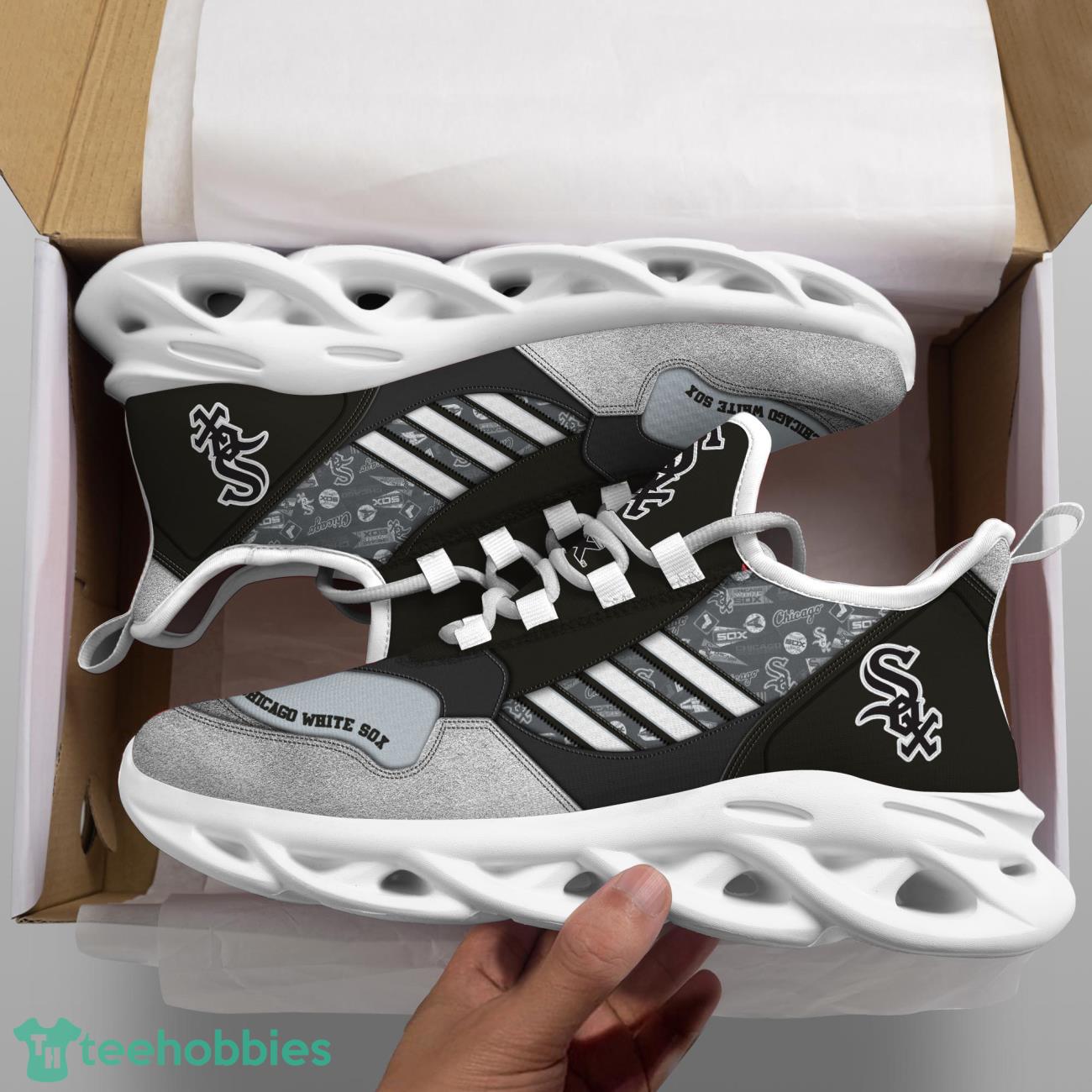 Chicago White Sox MLB Logo Sport Team Max Soul Shoes Clunky Running Sneakers Product Photo 2