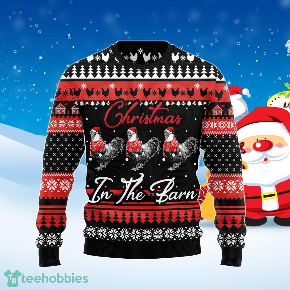 Chicken Farm Ugly Christmas Sweater Best Gift For Men And Women Product Photo 1