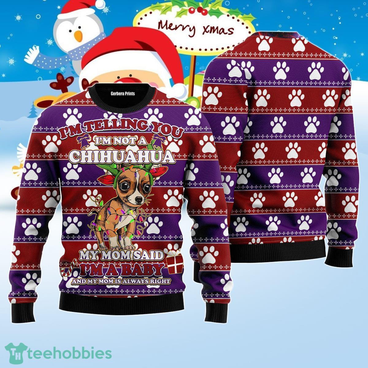 Chihuahua Baby Christmas Ugly Christmas Sweater For Men And Women Product Photo 1