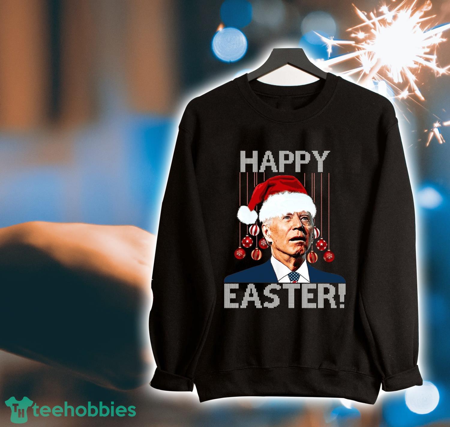 Christmas Gift Santa Joe Biden Confused Happy Easter Christmas Shirt Product Photo 1
