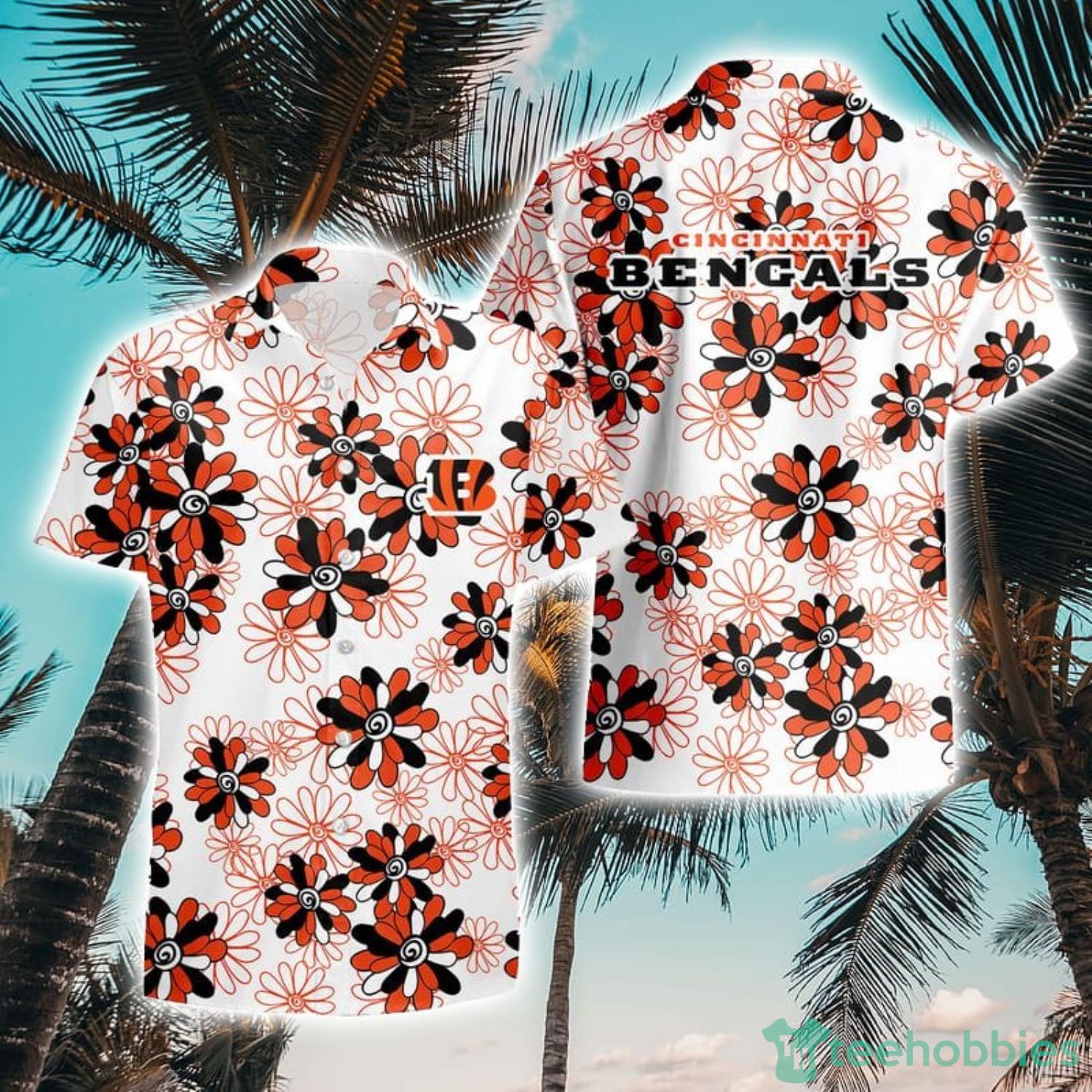 Cincinnati Bengals Flower Pattern Aloha Hawaii Shirt Summer Holiday Gift - Stocktee Cincinnati Bengals Flower Pattern Limited Edition Hawaii Shirt Summer Collection Size S-5XL NEW042612