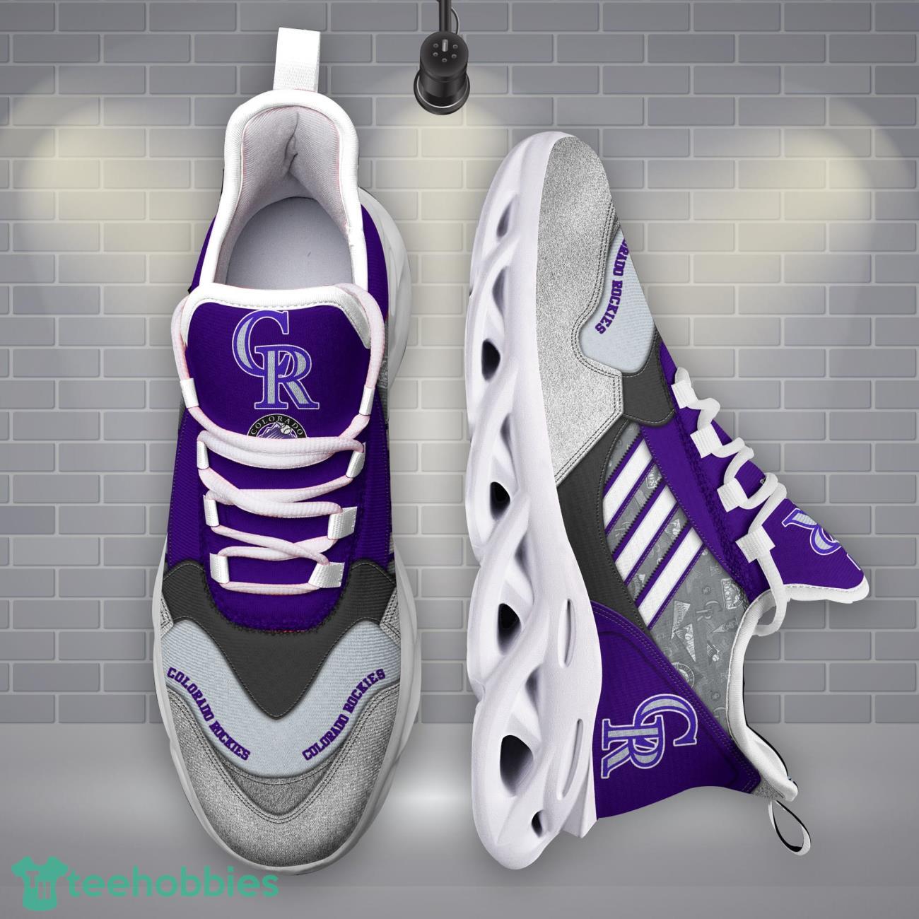 Colorado Rockies MLB Logo Sport Team Max Soul Shoes Clunky Running Sneakers Product Photo 1