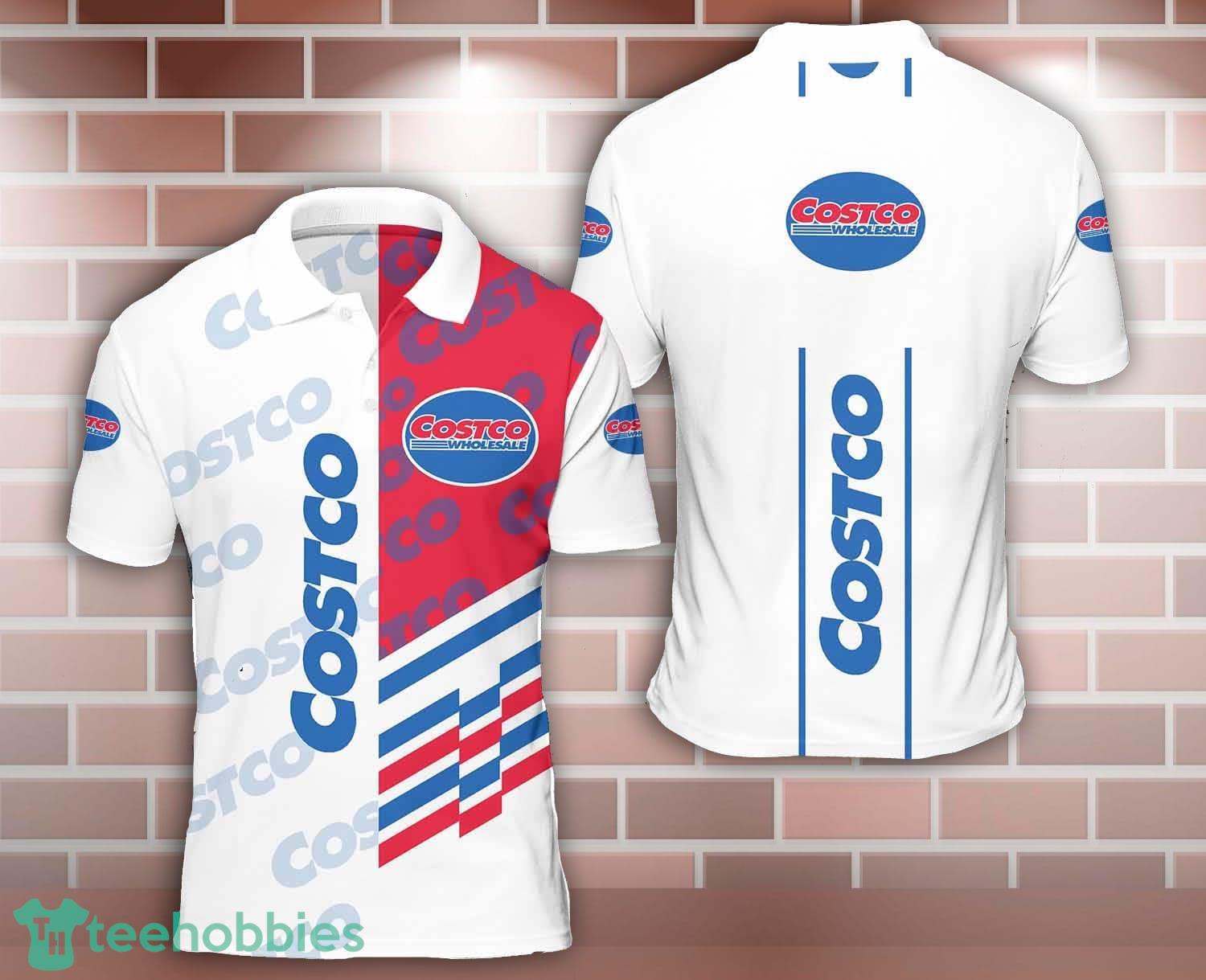 costco 3D Sport White Polo Shirt Nice Gift Product Photo 1